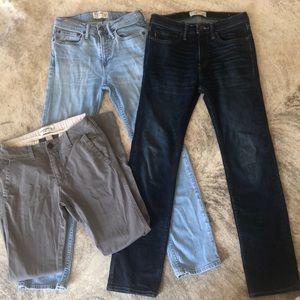 Abercrombie Kids bundle - 2 pr jeans + 1 pr chinos